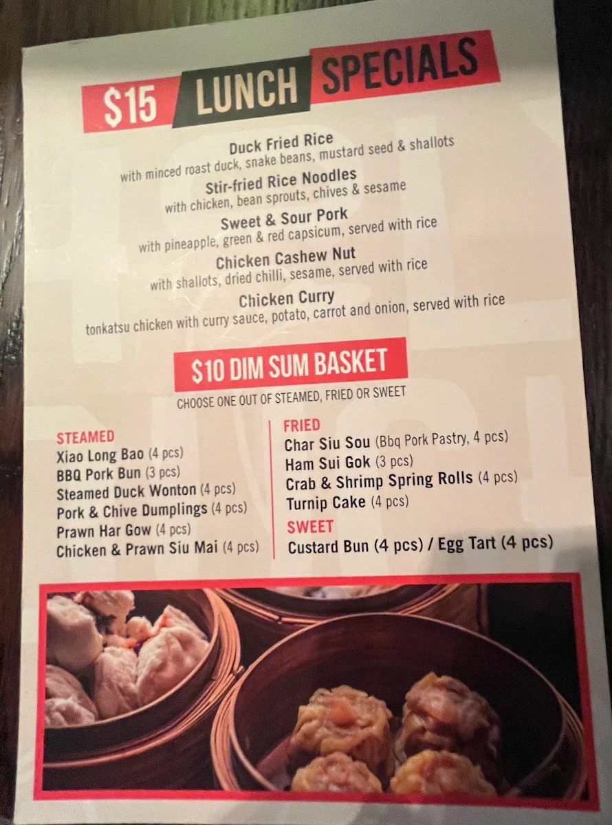 Menu, Holy Duck!