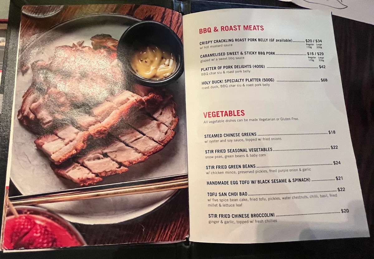 Menu, Holy Duck!