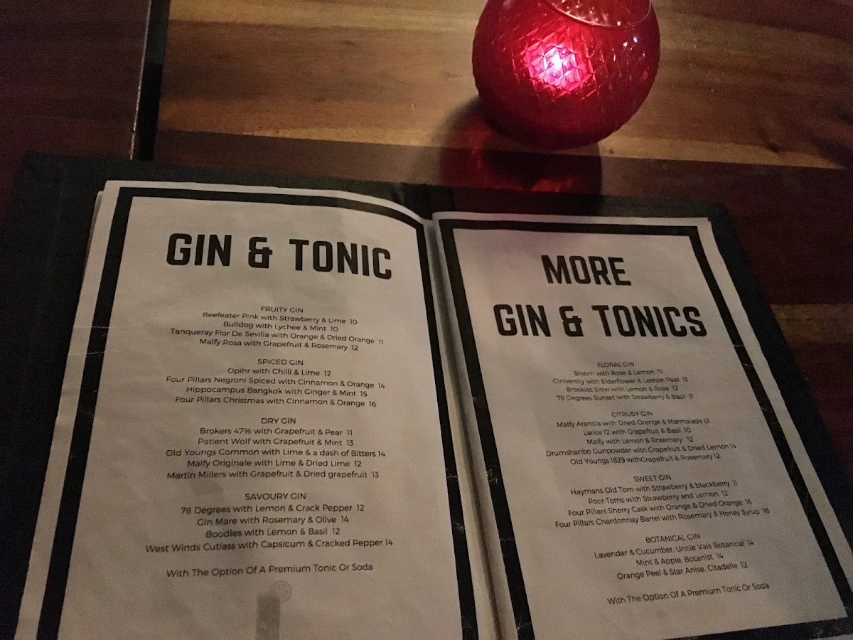 Menu, Frisk. Small Bar