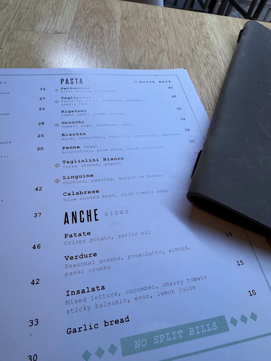 Menu, BAMBINI