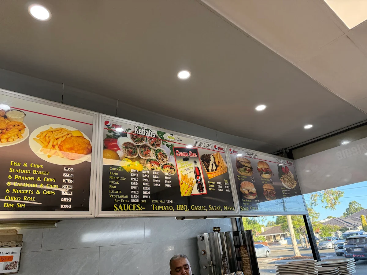 Menu, Nollamara Kebabs