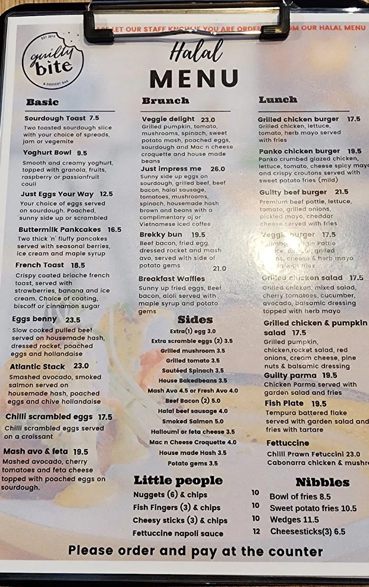 Menu, Guilty Bite