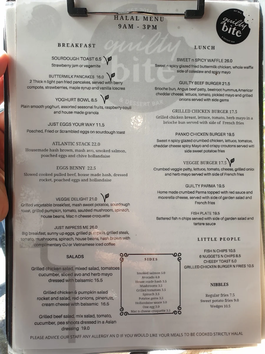 Menu, Guilty Bite