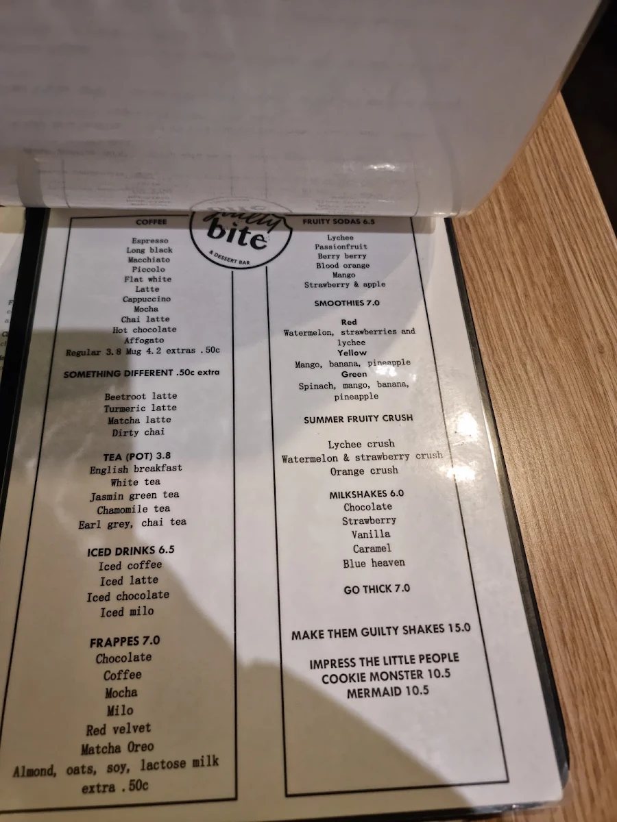 Menu, Guilty Bite