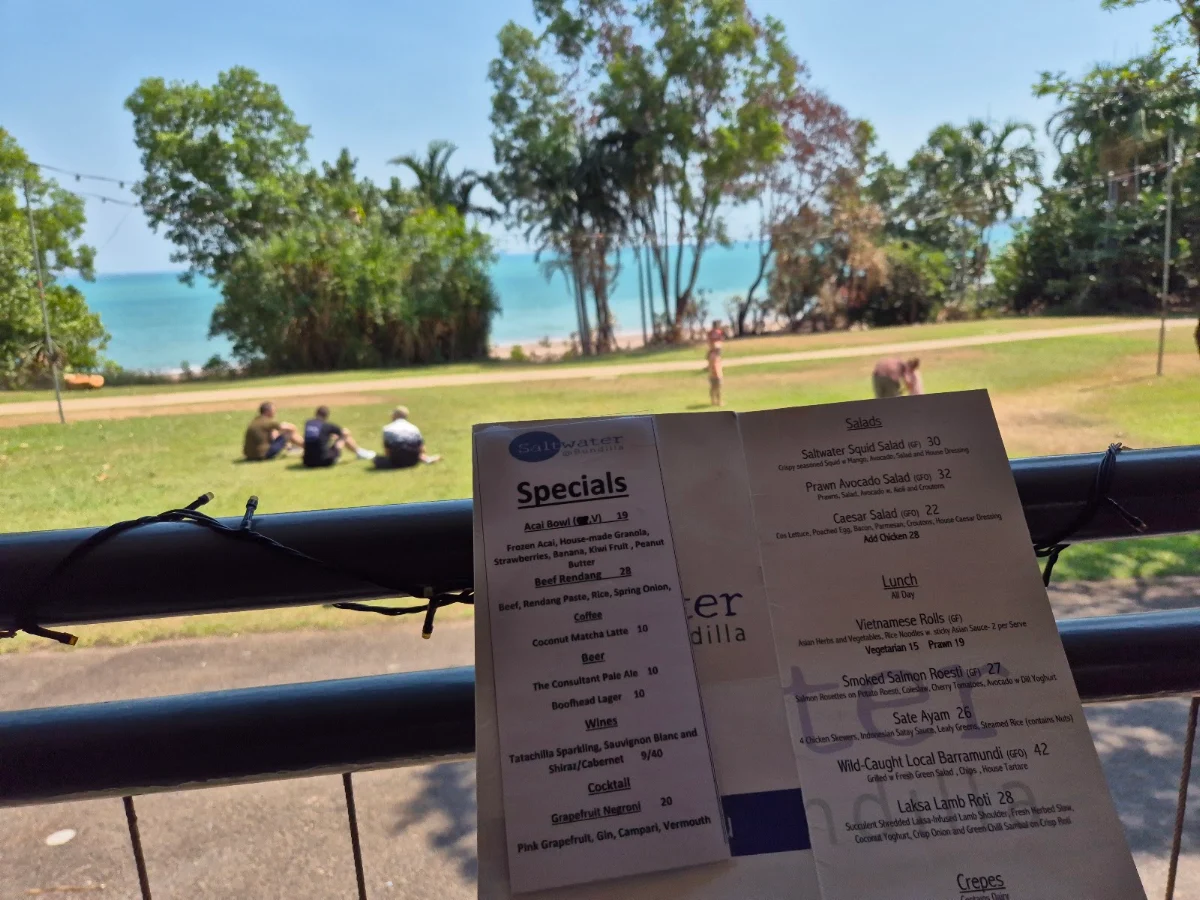 Menu, Saltwater @ Bundilla
