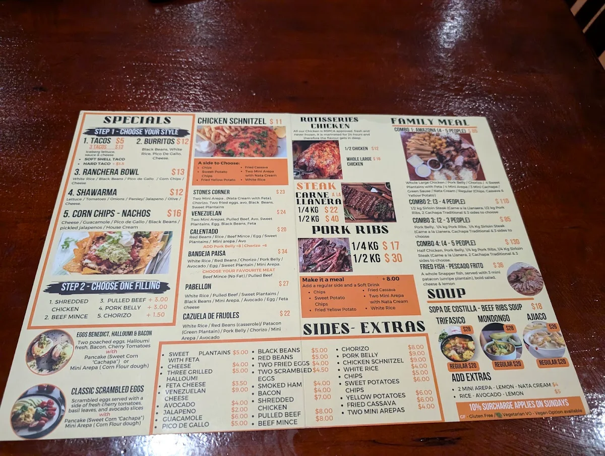 Menu, MY CABANA