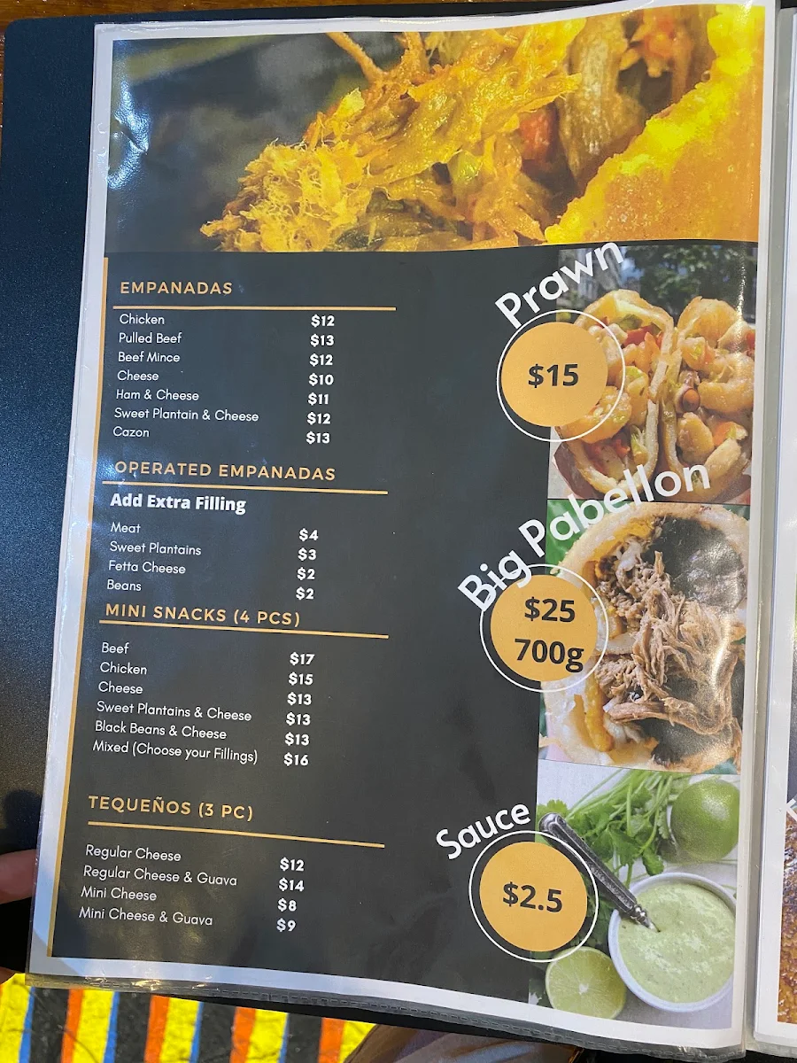 Menu, MY CABANA