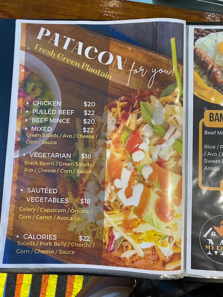 Menu, MY CABANA