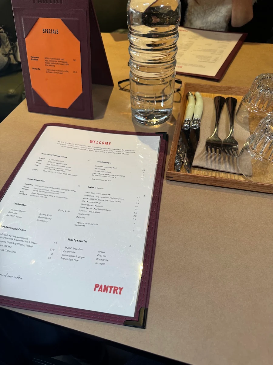 Menu, Pantry