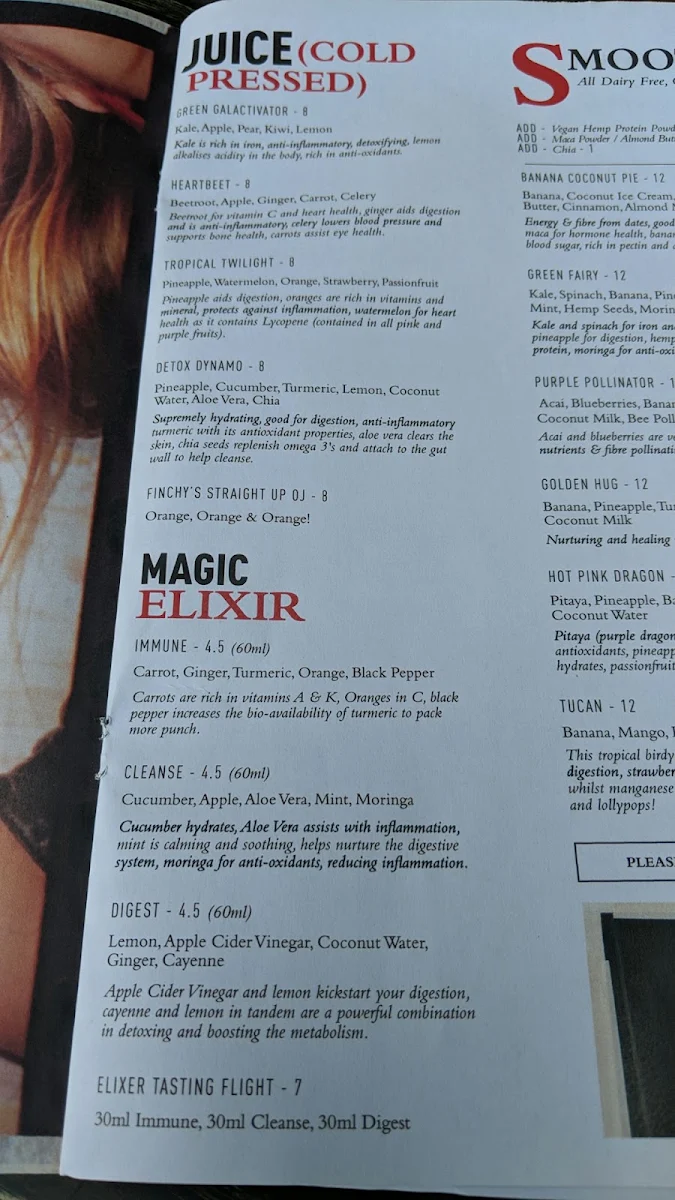 Menu, Pantry