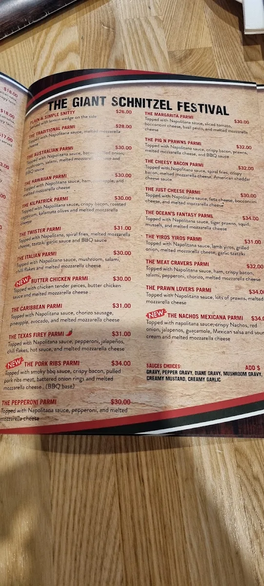 Menu, Maranello Cafe