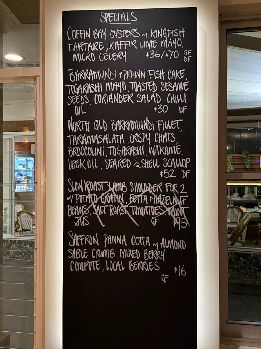 Menu, Bistro C