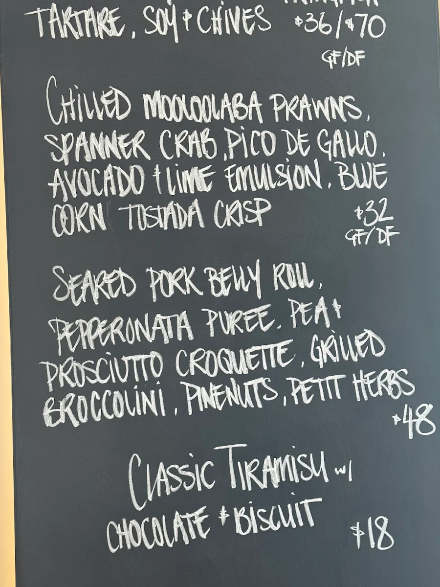 Menu, Bistro C