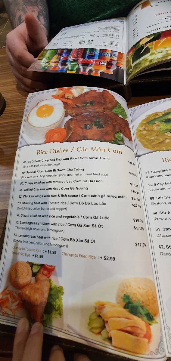 Menu, Golden Lotus
