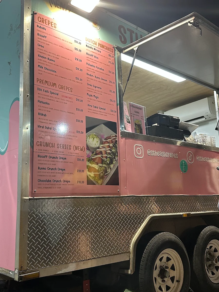 Menu, Sth East Crepes (Hallam)