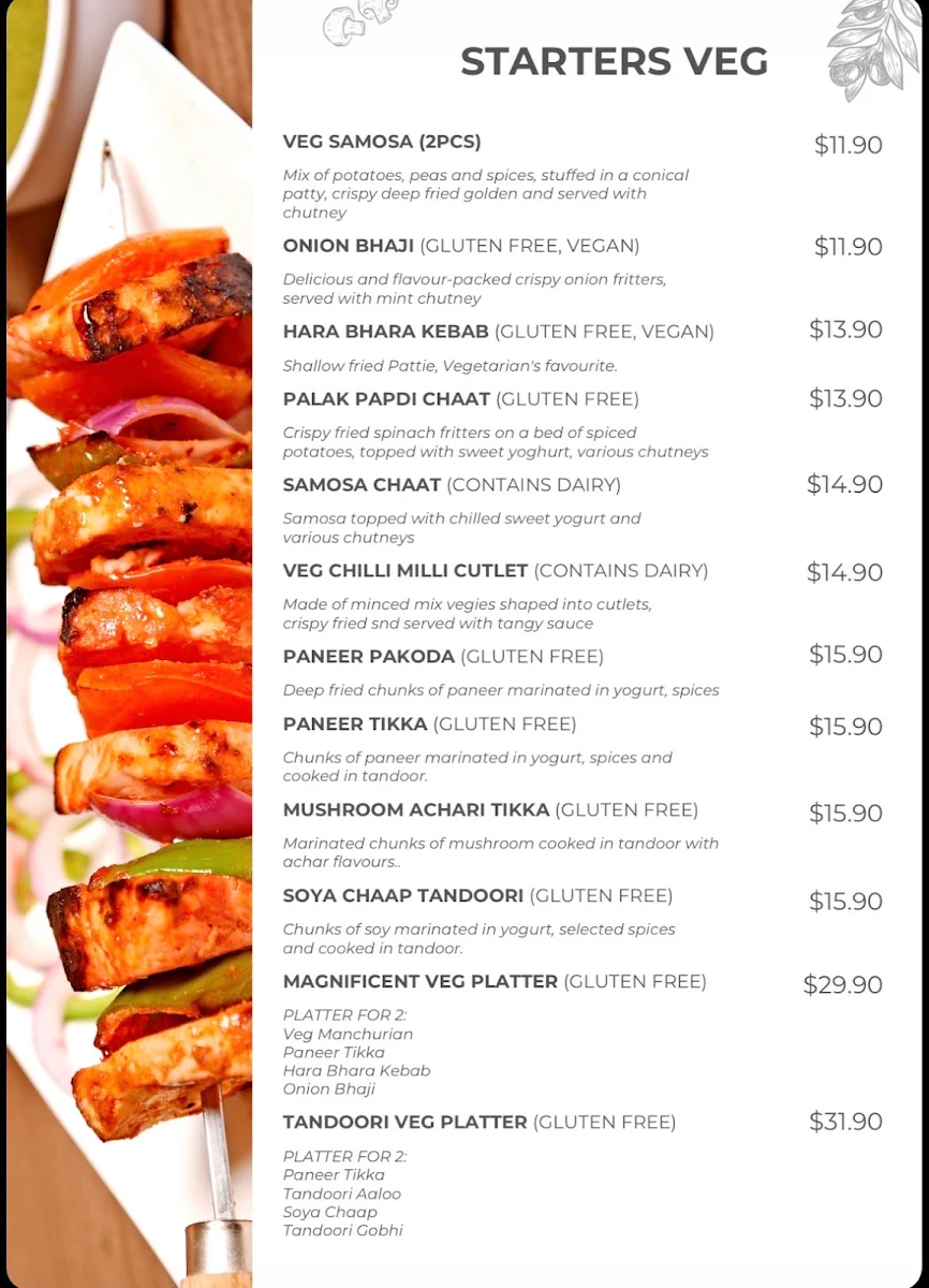 Menu, 7 by the Lake