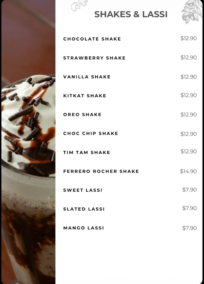 Menu, 7 by the Lake