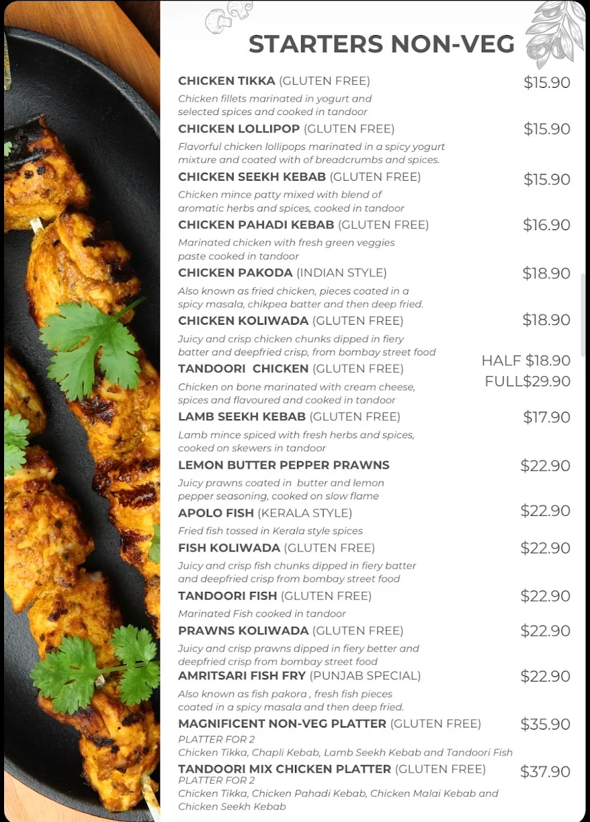 Menu, 7 by the Lake