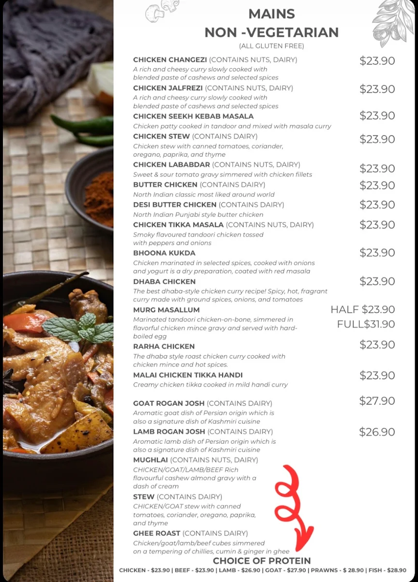 Menu, 7 by the Lake