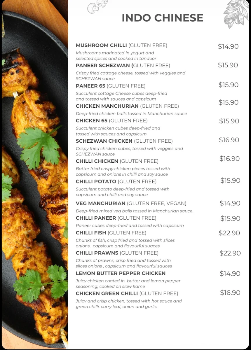 Menu, 7 by the Lake