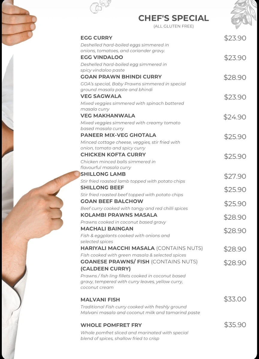 Menu, 7 by the Lake