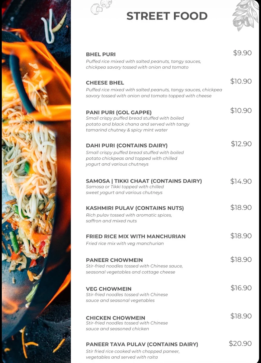 Menu, 7 by the Lake