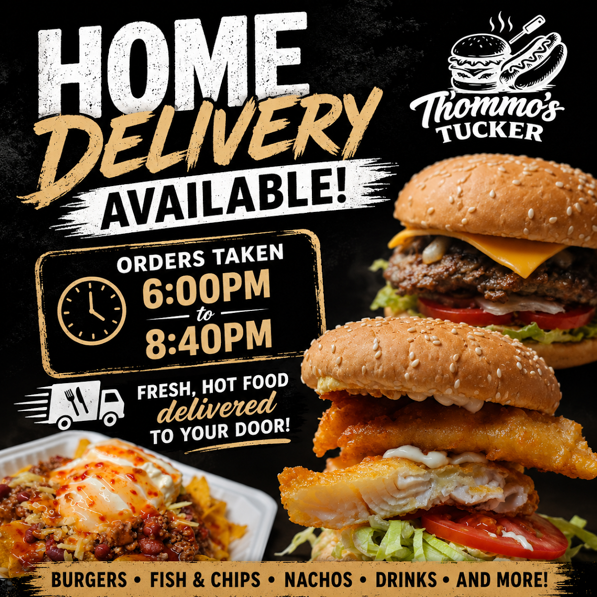Menu, Thommo’s Tucker