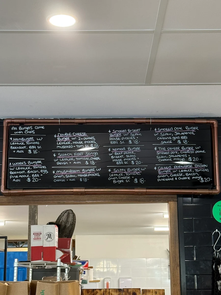 Menu, Nomad Kitchen and BBQ