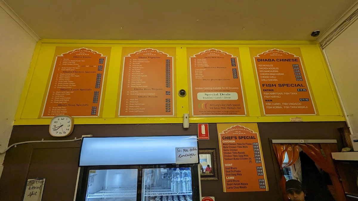 Menu, Anshumann Da Dhaba - Clayton