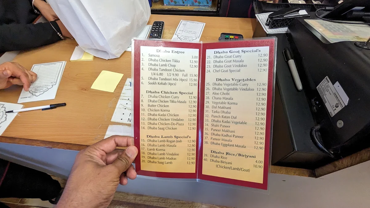 Menu, Anshumann Da Dhaba - Clayton