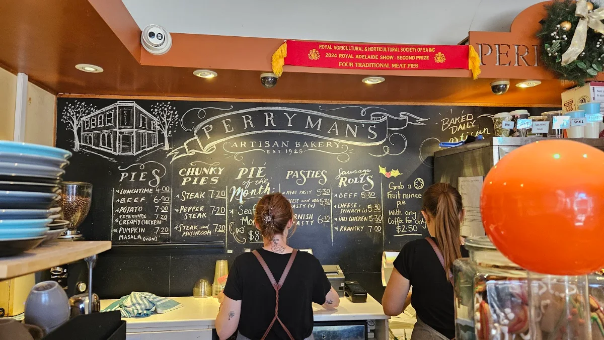 Menu, Perrymans Bakery