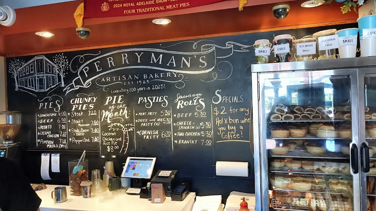 Menu, Perrymans Bakery