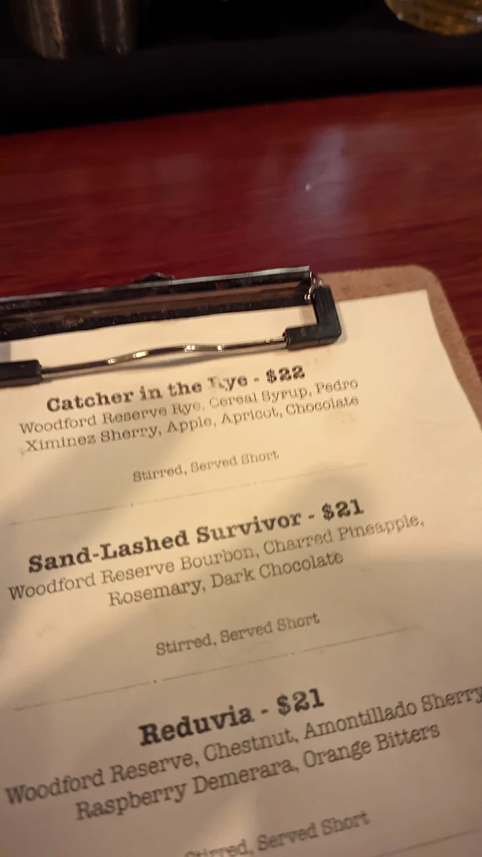 Menu, Death and Taxes Brisbane