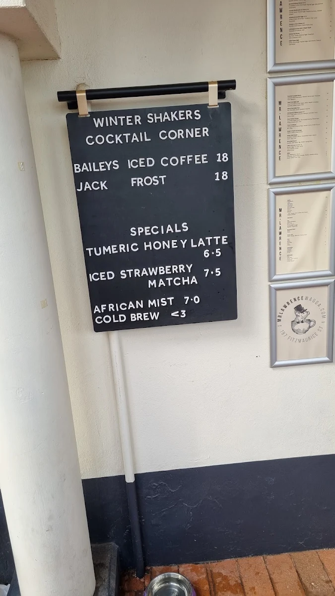 Menu, MR. LAWRENCE