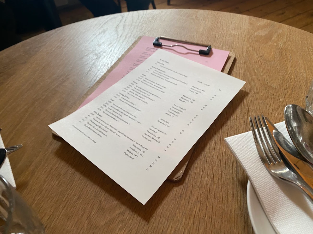 Menu, Bar Liberty