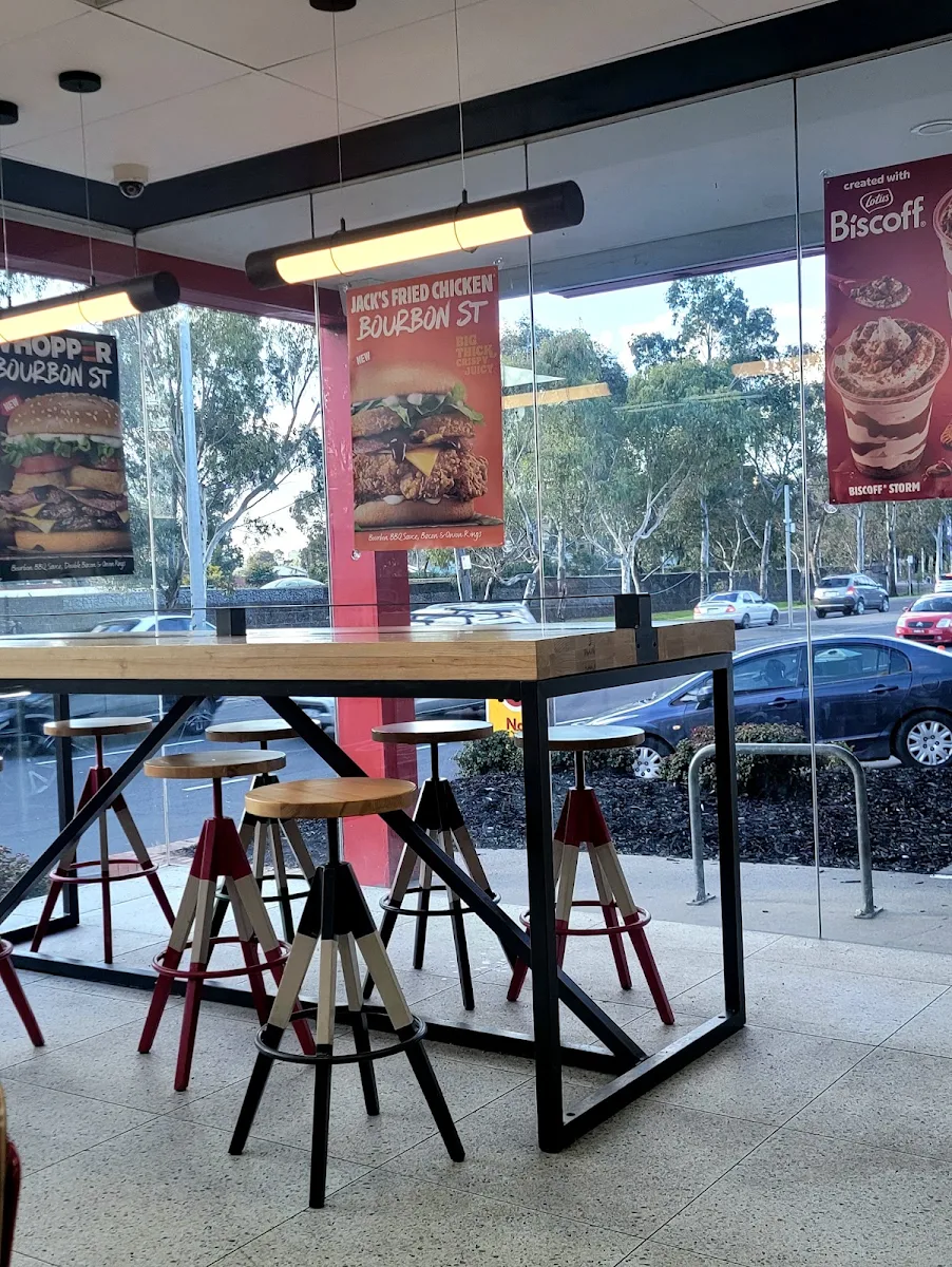 Menu, Hungry Jack's Burgers Flemington