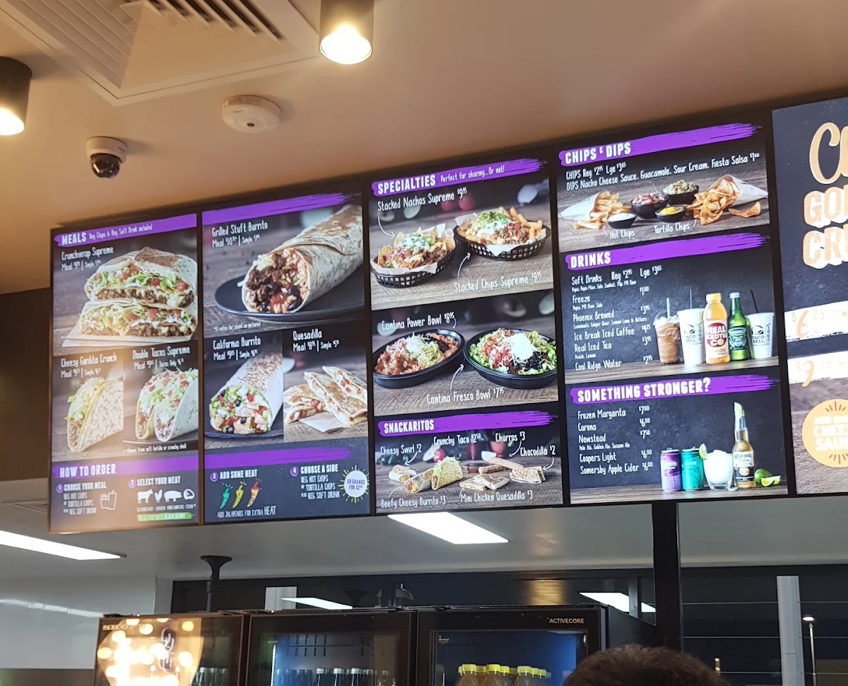 Menu, Taco Bell Annerley