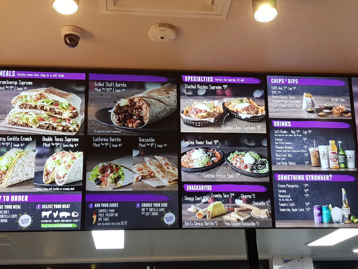 Menu, Taco Bell Annerley