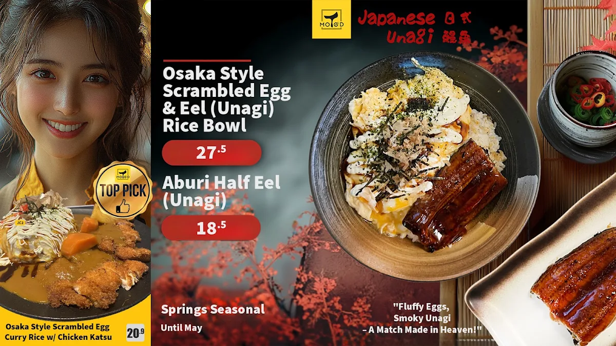 Menu, T Mood Gouger St