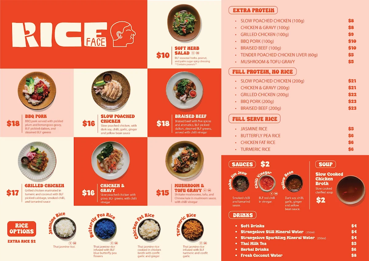 Menu, RiceFace