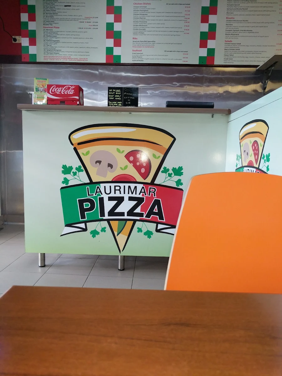 Menu, Laurimar Pizza