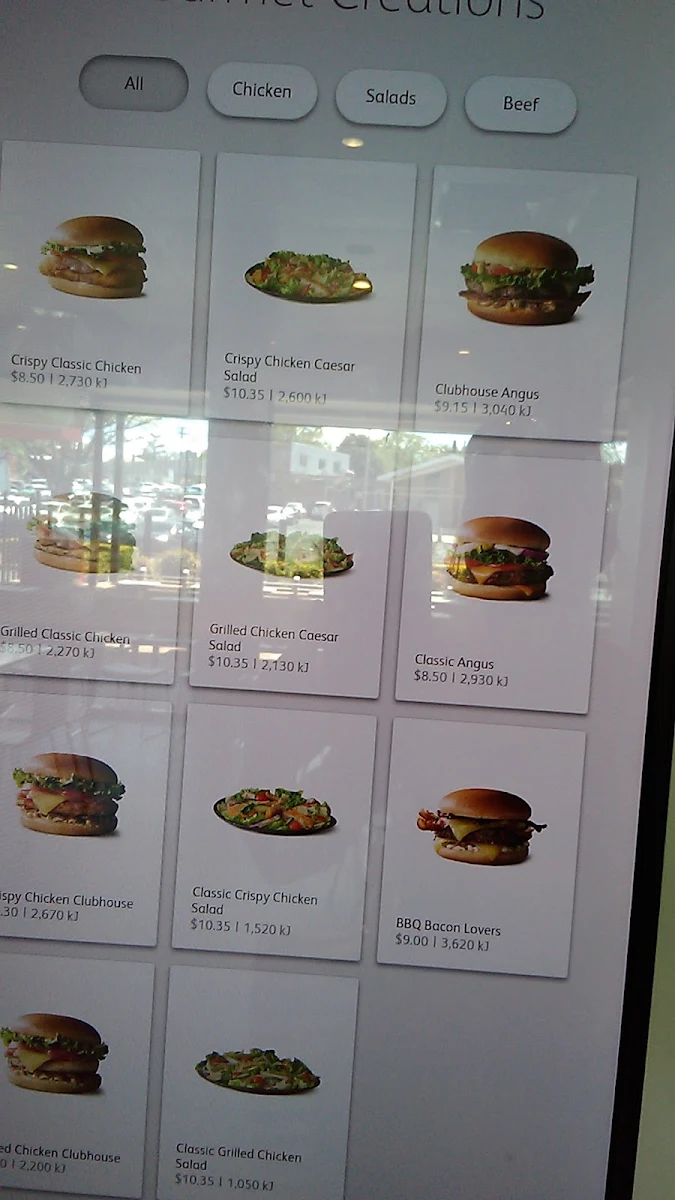 Menu, McDonald's Toowoomba