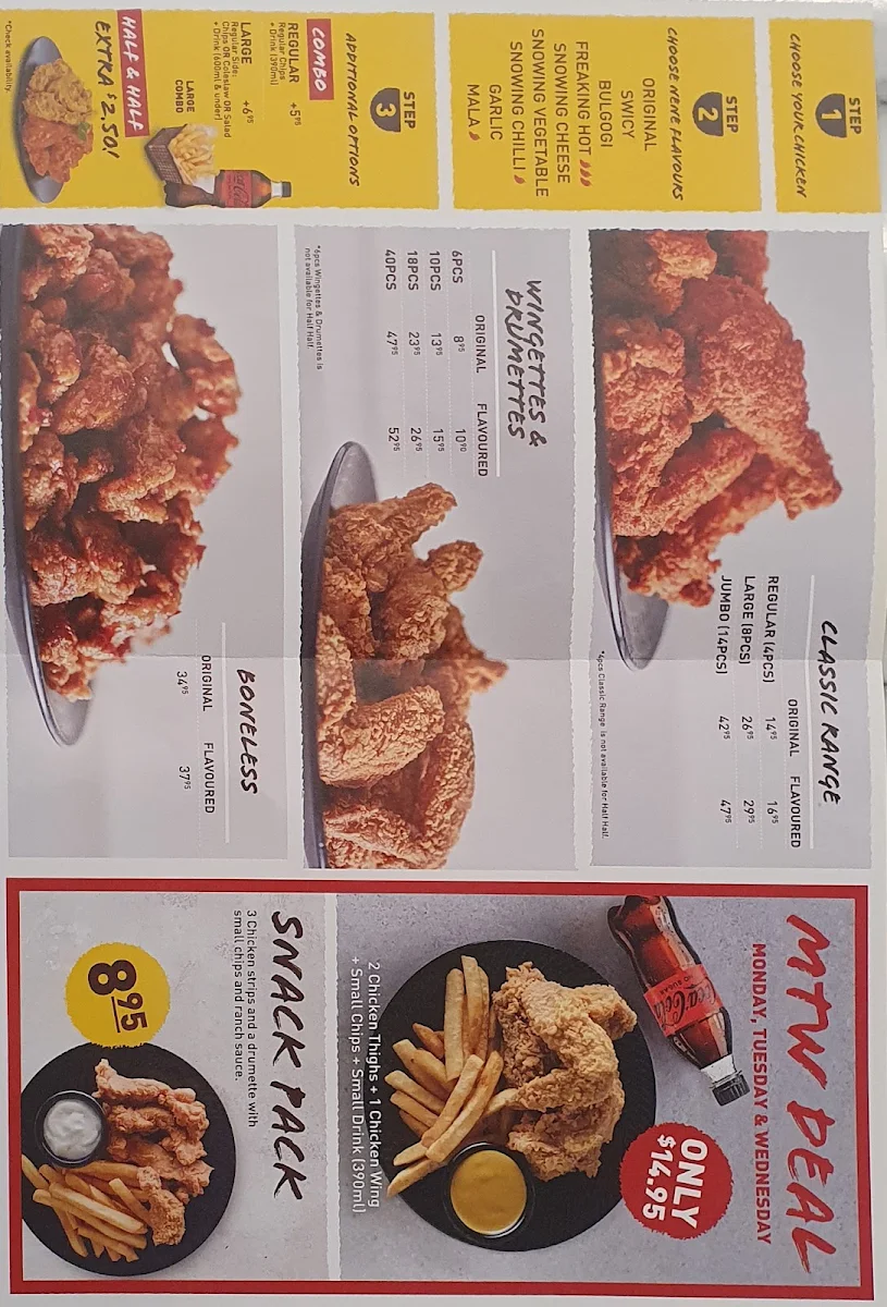 Menu, NeNe Chicken Pacific Fair