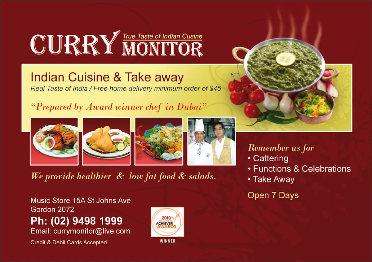 Menu, Curry Monitor