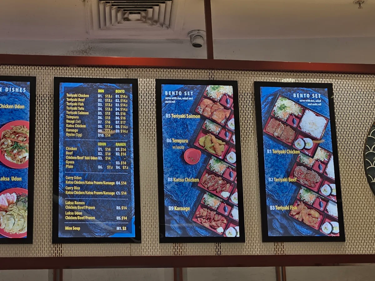 Menu, Mikawa Sushi