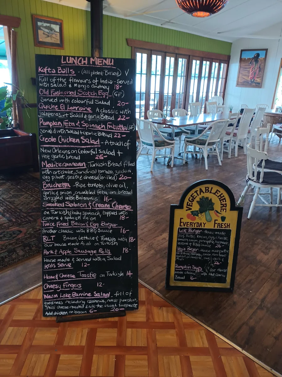 Menu, Lake Barrine Teahouse