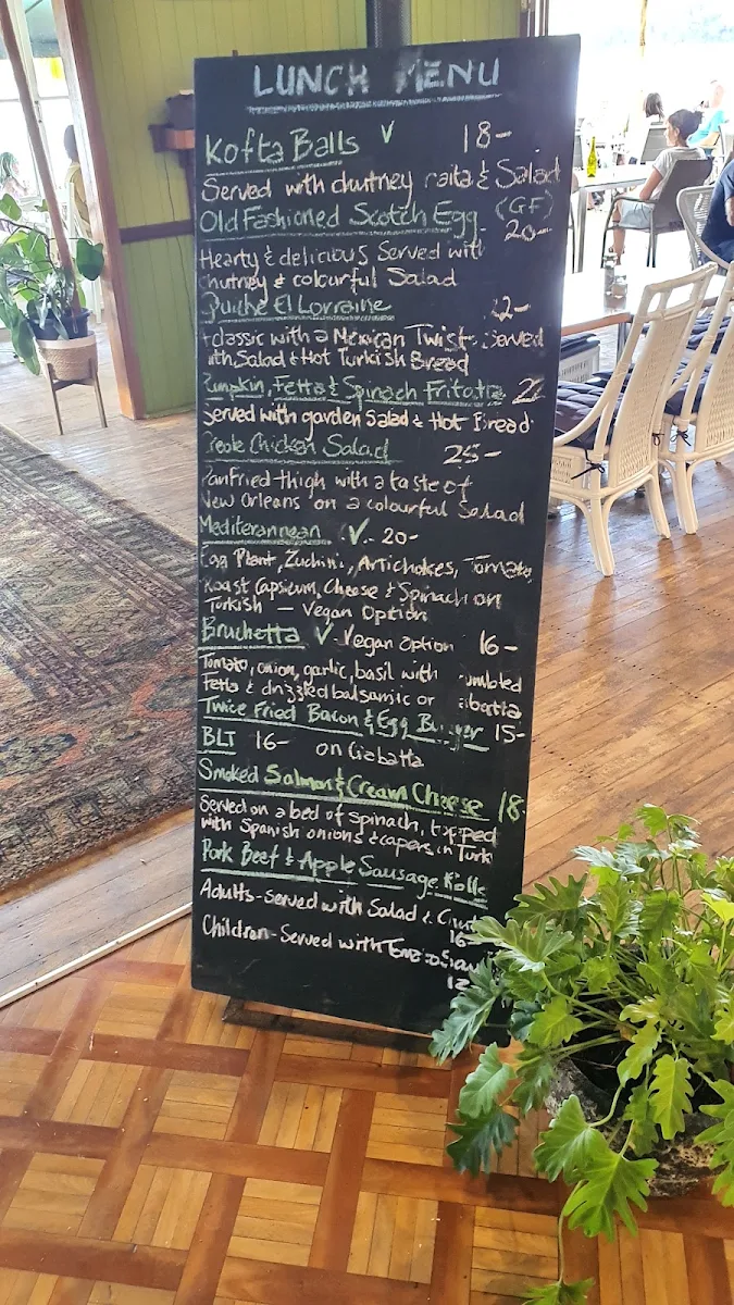 Menu, Lake Barrine Teahouse