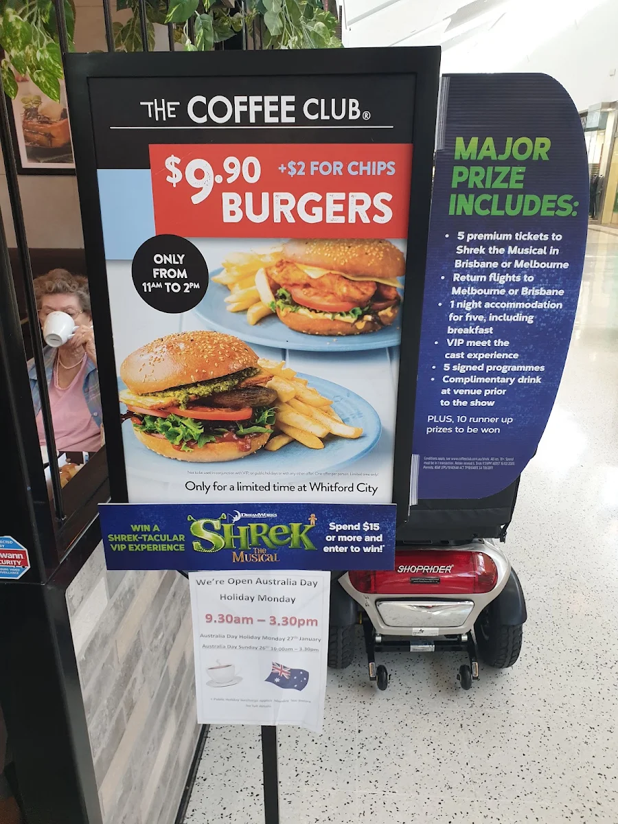 Menu, The Coffee Club Café