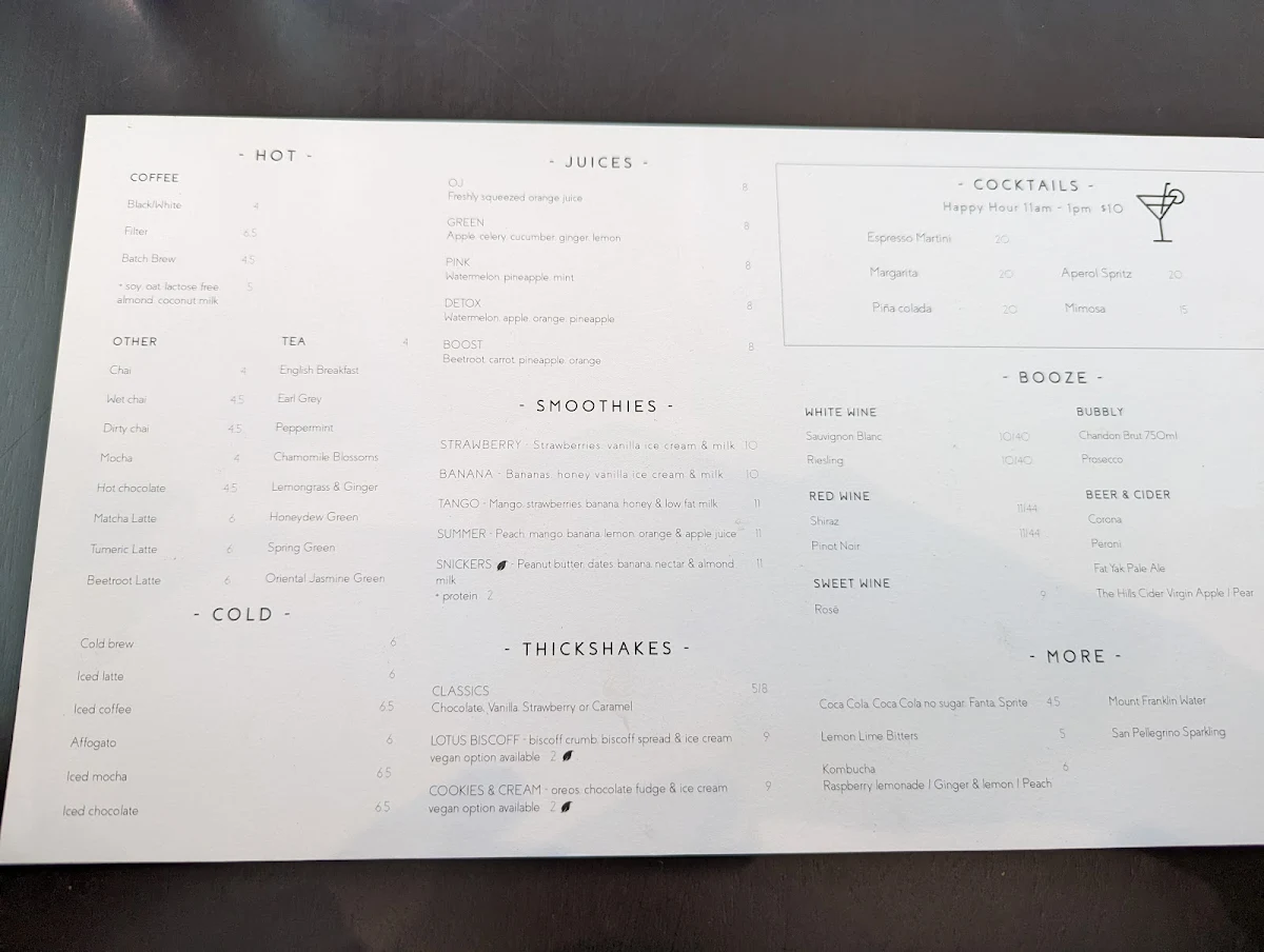 Menu, Assembly Ground