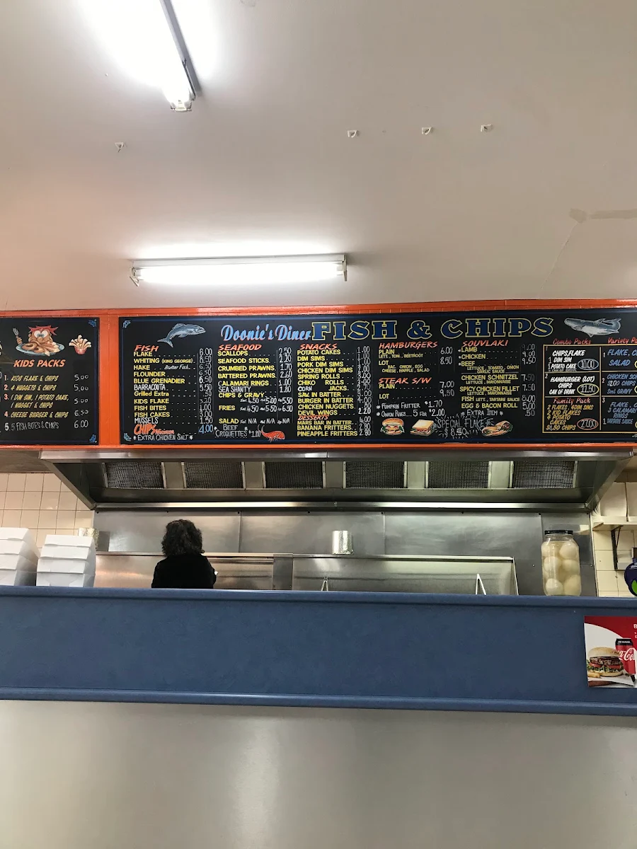Menu, Doonies Diner